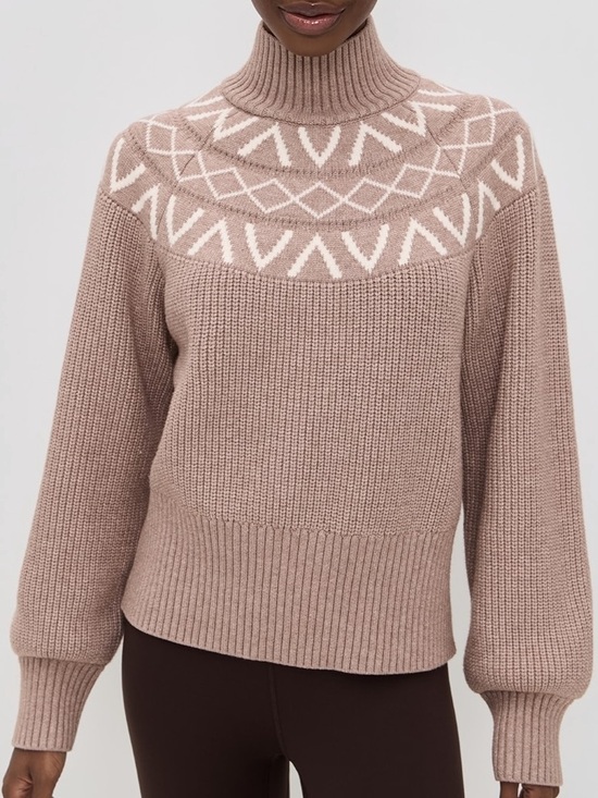 Varley Sweaters - NWT Varley Marcie Fair Isle Yoke Knit Sweater / L